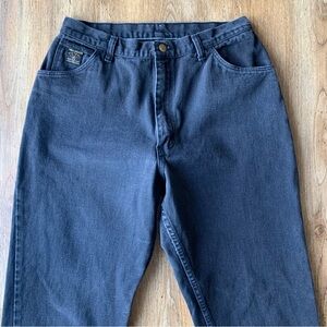 Vintage Wrangler For Women Denim Jeans Black Mom Tapered 30x28 CMSR1 USA